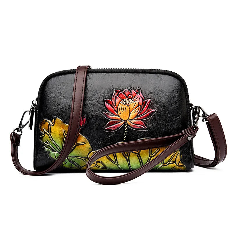 Large Capacity Three-Layer Women's Crossbody Shoulder Bag Fashionable Retro Handbag Mom Bag 2025 New Style PU Leather Bag