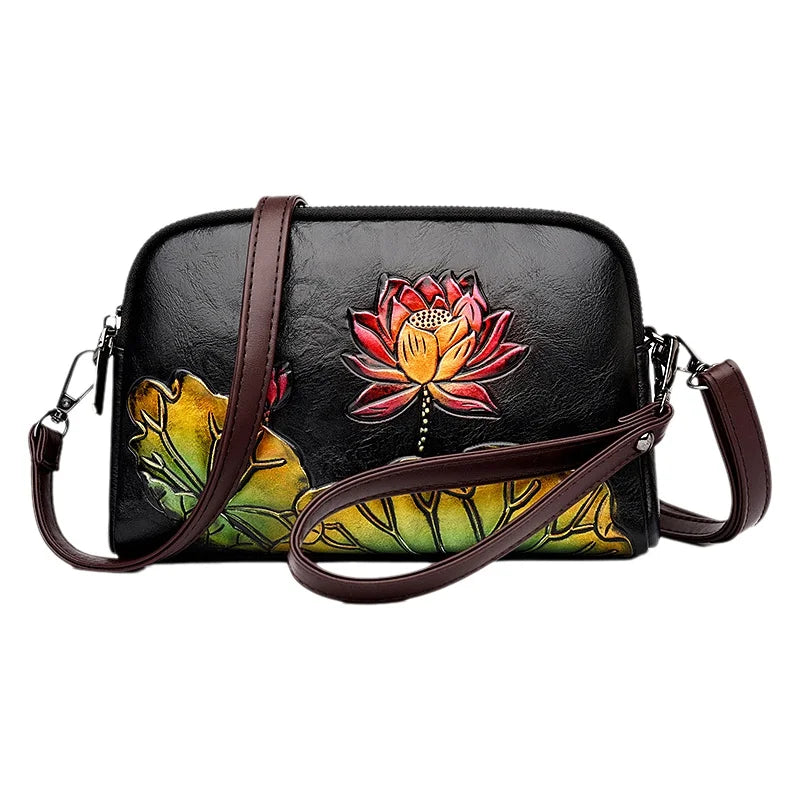 Large Capacity Three-Layer Women's Crossbody Shoulder Bag Fashionable Retro Handbag Mom Bag 2025 New Style PU Leather Bag