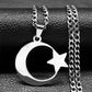 2026 Muslim Islam Moon Star Stainless Steel Chain Necklaces for Women Gold Color Necklace Jewelry Collares De Mujer N4811S05