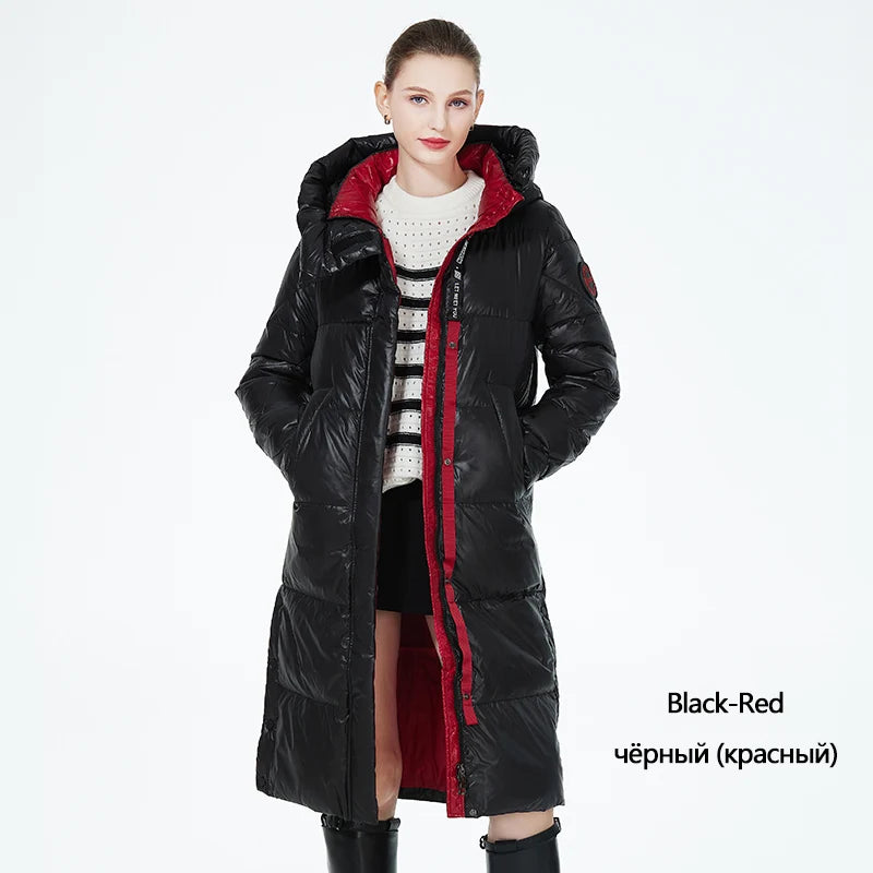 ICEbear 2023 Winter Fashionable Jacket Women's Hooded Warm Parkas Puffer Jackets Hight Quality Female Quilted Coat  GWD20155D
