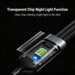 3-In-1 Super Fast Charging Cable, 3-In-1 Charging Cable With Transparent Illuminated Braided Nylon Wire, Fast Charging Data