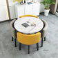 Nordic Round Dining Tables Set for Dining Room Furniture Kitchen Dining Table Set with 4 Chairs Home  Light Luxury Center Tables