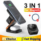 3 in 1 Foldable Charging Station Fast Magnetic Wireless Charger Stand for iPhone 17 16 15 14 13 12 Apple Watch 8 7 6 Airpods Pro