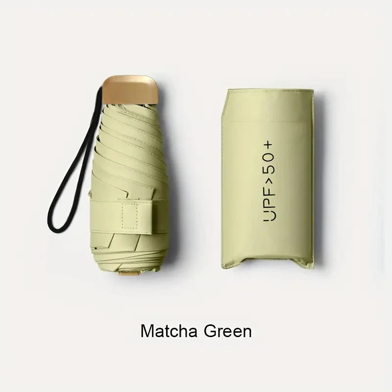 Ultra light mini women's 50 fold sun umbrella, sun protection and UV protection dual-purpose umbrella, sun umbrella pocket capsu