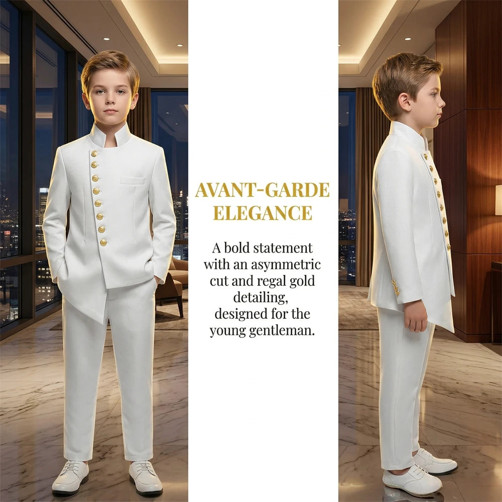 DMDRS Kids Formal Suit Set from Toddler to Teen - Ship Today Graduation Recital Communion Tuxedo - Jacket Pants Outfit