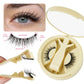 1 Pairs Magnetic Fake Eyelashes Kit Handmade Fluffy Faux Mink Lashes Curler 3D False Eyelashes Extension Makeup with Tweezers