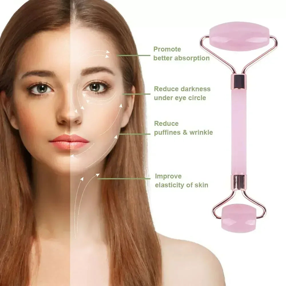 3Pcs Gua Sha Scraper Board Roller Massage Guasha for Face Neck Skin Lifting Wrinkle Remover Beauty Face Care SPA Massage Set