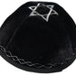 VELVET JEWISH YARMULKE KIPPAH WITH STAR EMBROIDERED