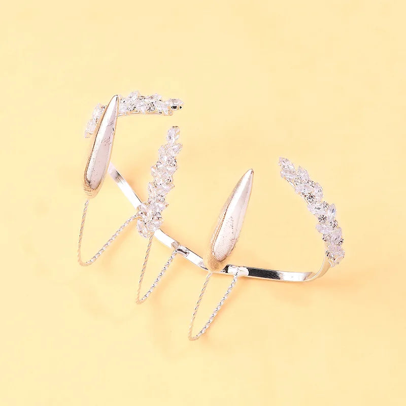 Adjustable Geometric Toothed Zircon Bracelet Women's Fashion Jewelry Personality Open Hand Accessory LADYMEE Brand