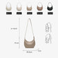 FOXER Brand PU Leather Women's Shoulder Bag Fashion Female Underarm Hobo Bag Crescent Half-moon Bag Travel Small Crossbody Bag