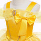 2026 Kid England Style Belle Deluxe Princess Costume Carnival Apparel Birthday Party Carnival Beauty and Beast Cosplay Dress