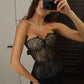Women's Lace Patchwork Vest Sexy Bandage Strapless Backless Slash Neck Female Corset 2026 Summer Lady Beach Party Tops New