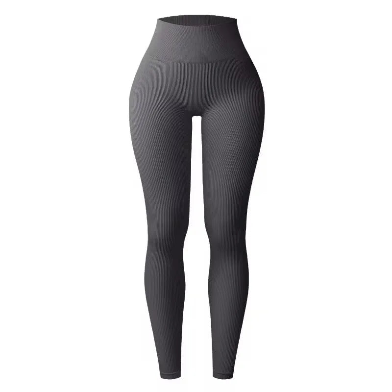 Women's Seamless Knitted Thread yoga Pants High Waisted Sports Leggings Hip Lifting Running Training Slimming and Fashionable