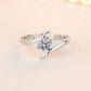 925 Sterling Silver Ring Simple Generous Zircon luxury High Quality For Women Rings Wedding Fine Jewelry Accessories Party Gift