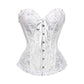 BurVogue Women Lace Up Sexy Floral  Boned Corset Overbust Body Shaper BustierLingerie Bodyshaper Top Corsets Top