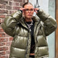 Women Hooded Thicken Warm Cotton Jacket Zipper Fashion Glossy Snow Winter Loose Female Coat Lace Up Casual Down Puffer Outwear