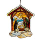 2D Handmade Sun Catcher Stained Acrylic Nativity Scene Suncatcher Window Hanging Ornament for Home Decor Christian for Family