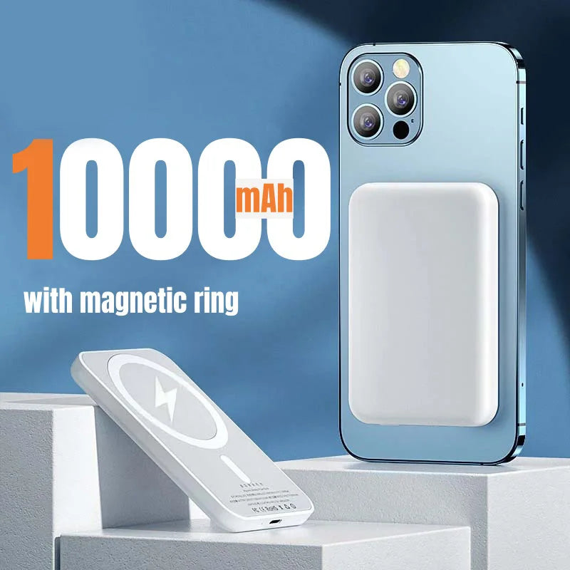 50000mah Wireless Magnetic Power Bank Pd 22.5w Portable Fast Charging External Spare Battery Pack For iphone Samsung Xiaomi