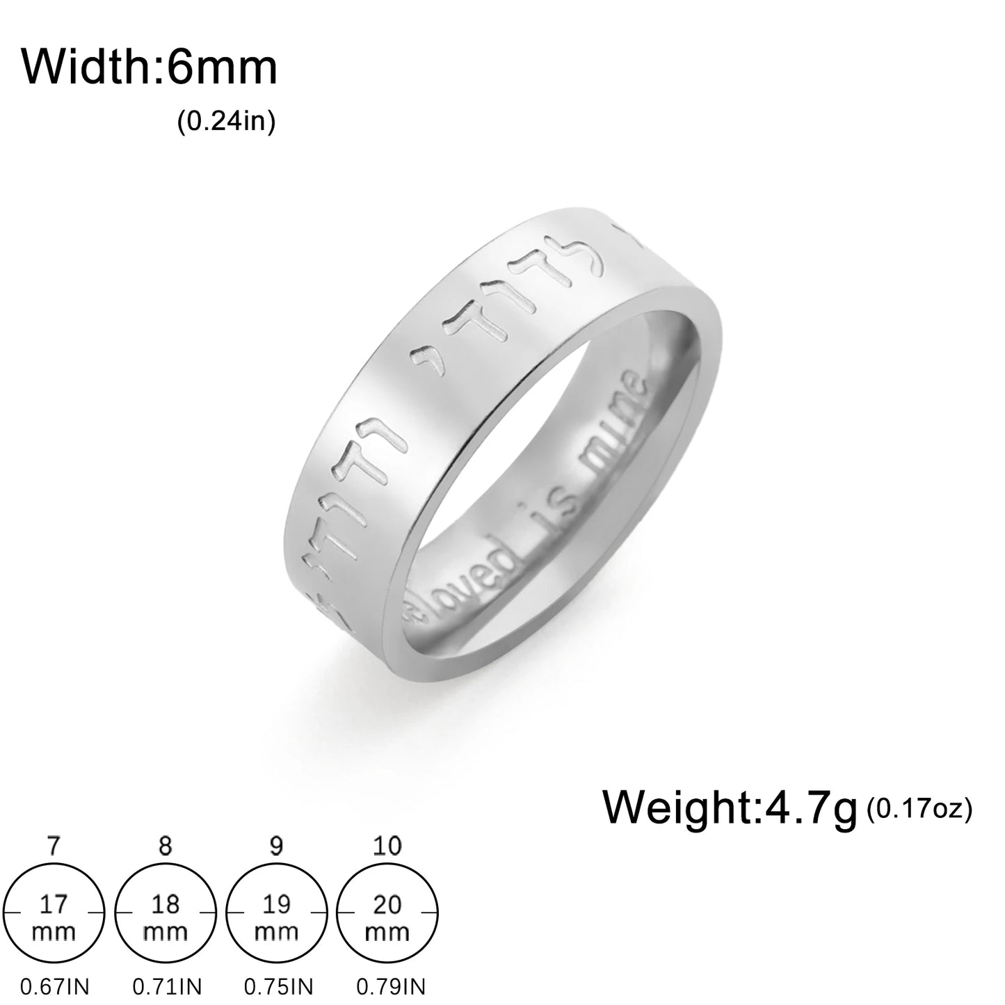 Jeshayuan Muslim Allah Mohammad Ring Islamic Ayatul Kursi Jewish Kabbalah Blessing Ring Stainless Steel Rune Jewelry Gift
