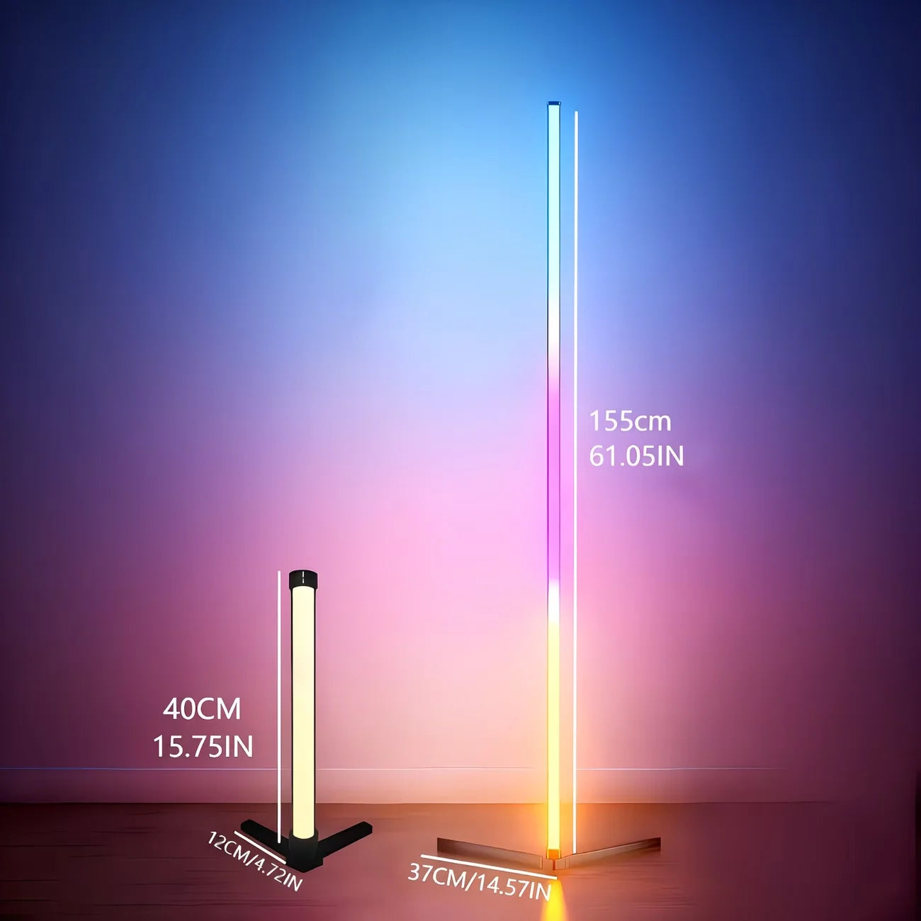 RGB Dream Color Floor Lamp with Music Sync Modern 16 Million Color Changing Standing Mood Light For Bedroom Living Room