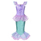 Girl Elsa Anna Dress Princess Costume Snow Queen Dress Baby Halloween Ariel Carnival Clothes Kids Cosplay Clothes Party Clothing