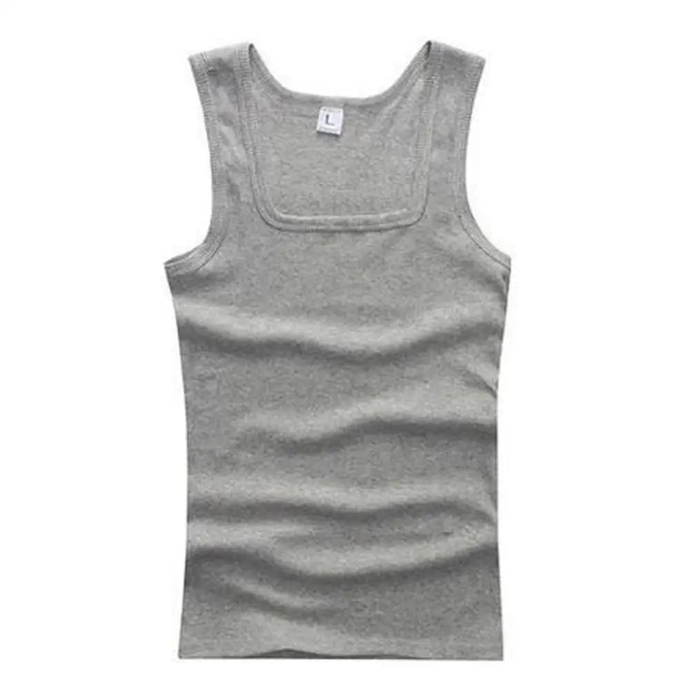 Hot Sale Men's Sleeveless Breathable Fitness Vest Basic Elastic Tank Top Men's Cotton Bodybuilding T-shirt Classic Color Clothes