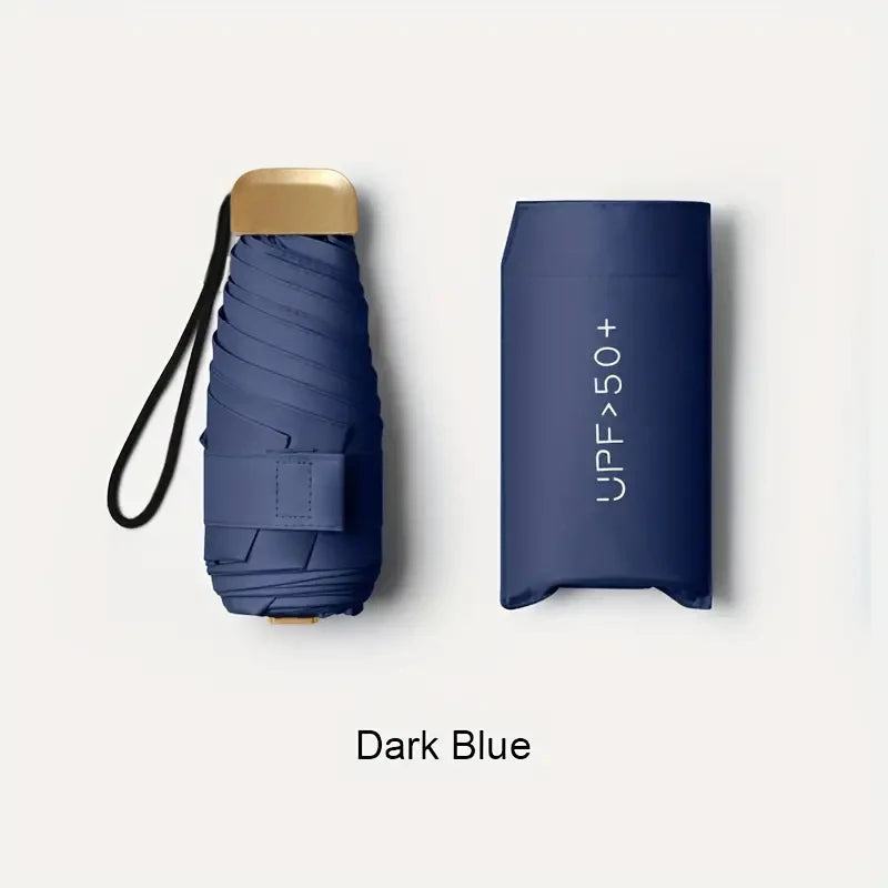 Ultra light mini women's 50 fold sun umbrella, sun protection and UV protection dual-purpose umbrella, sun umbrella pocket capsu