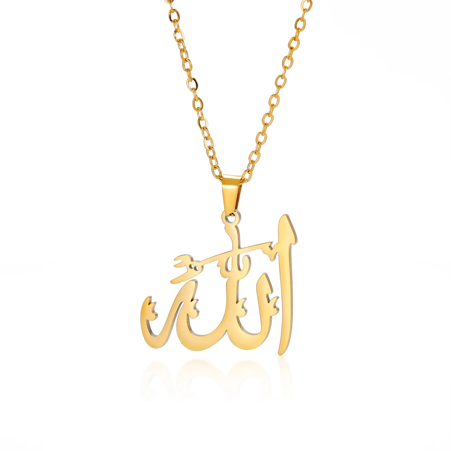 LIKGREAT Arabic Islam Necklace God Allah Pendant Nackchain for Women Men Muslim  Protection Amulet Jewelry Gift