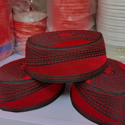 Flat Muslim Hats for Men Embroidered Eid Prayer Hat Ethnic Cultural Islamic Holiday Gift Bonnet Dubai Saudi Caps Turban