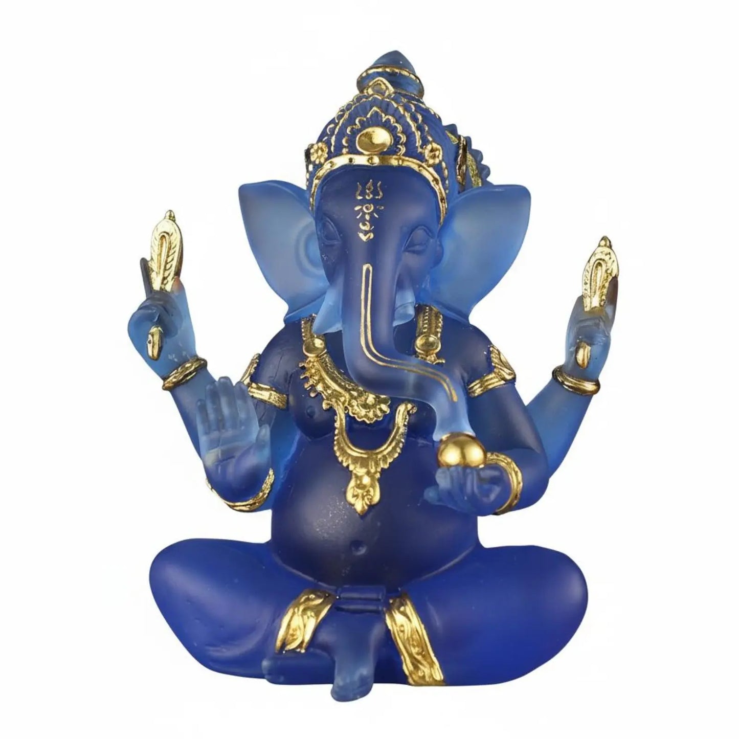 Elephant Deity Statue Statue Colored Glaze Effect Indian Elephant God Idol Resin Elephant Deity Statue Statue High-Quality