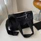 Black Crossbody for Women Girls Handbag Shopper Casual Solid Simple Chain Knotted Straps Messenger Shoulder Totes Bags Handbags