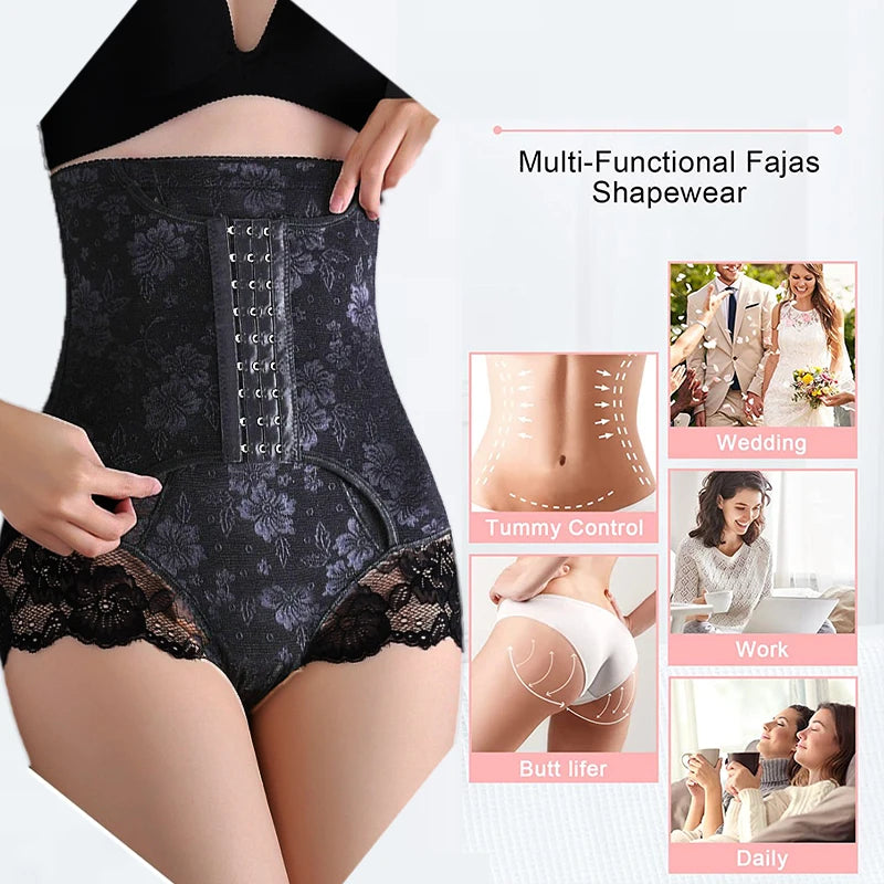 Dimmkof Lace Body Shaper Panties Shapewear Underwear High Waist Tummy Control Body Shaper Underwear Panties Slimming Waist
