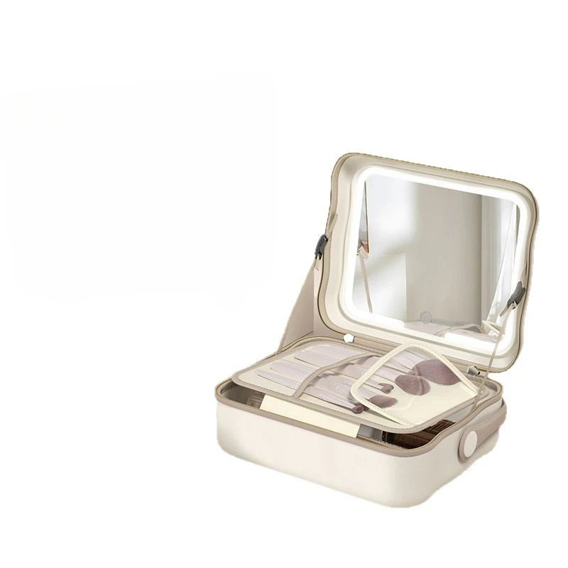 LED Cosmetic Case with Lights and Mirror Cosmetic Bag Large Capacity Premium Feeling Cosmetic Bag Luxury Makeup Bag Case