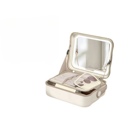 LED Cosmetic Case with Lights and Mirror Cosmetic Bag Large Capacity Premium Feeling Cosmetic Bag Luxury Makeup Bag Case