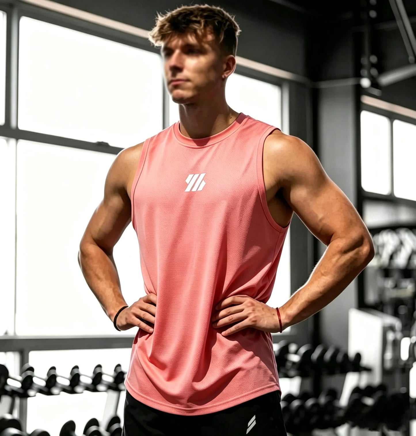 Sleeveless T-shirt Men Quick-drying Fitness Bodybuilding Shirt Male Fashion Basketball Vest Mesh Breathable Summer Gym Tank Men