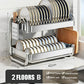 New C Type Dish Drying Rack 304 Stainless Steel Rustproof Kitchen Organizer Rack Bowl Drain Rack Kitchen Storage Shelf