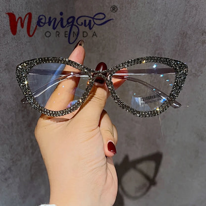 Sexy Cat Eye Anti Blue Light Glasses Women Luxury Designer Eyeglasses Frame Optical Computer Customize Reading pectacle