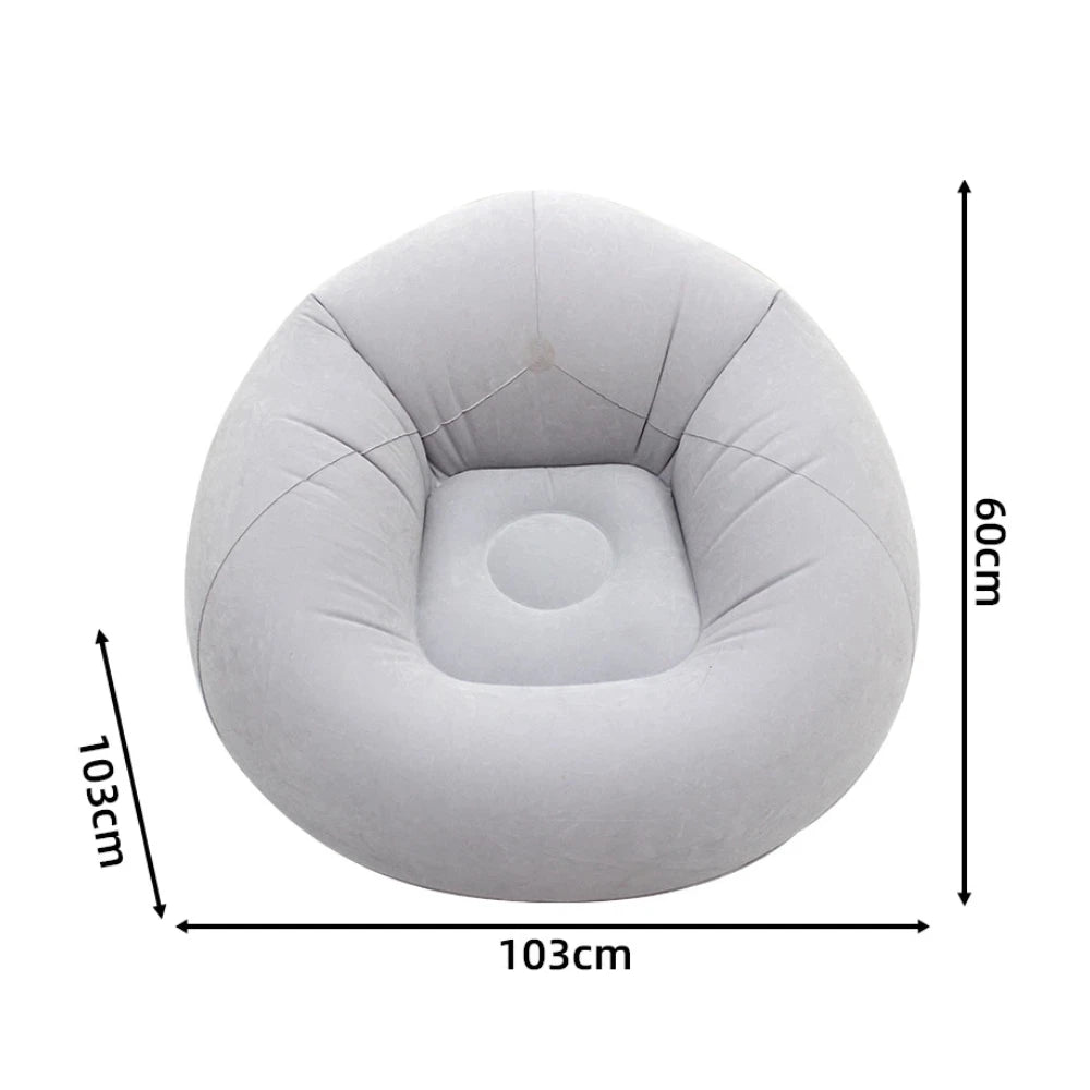 Inflatable Lazy Sofa Folding Portable Pvc Inflatable Air Chair for Living Room Outdoor Camping Convenient Beach Lounge Chair