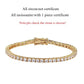 Smyoue 18k Gold Plated Moissanite Tennis Bracelet for Women 3/4/5mm Classic 925 Sterling Silver Certified Bracelet for Men Chain