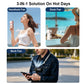 Mini Portable Handheld Fan Personal Pocket-Sized Digital Display Hand Fan USB Rechargeable Outdoor Small Pocket Hand Fan