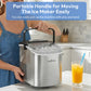 LOEFME 12kg/24h Portable Ice Maker 6 Mins/9pcs Ice Cubes Bullet Shaped Ice Maker Fully Automatic Cleaning Ice Machine for Home