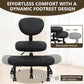 Meditation Chair, Cross Legged Chair with Wheels, ADHD Chair, Criss Cross Desk Chair with Height Adjustable Backrest and Adjustable Stool, Flexible Design for Fidgety Sitters,Black