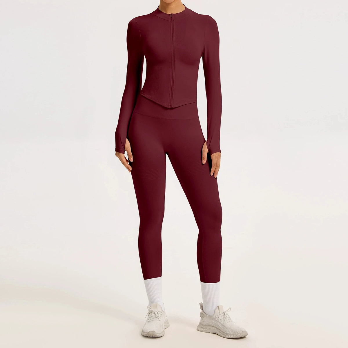 2/3PCS Yoga Set Women Gym Long Sleeve Sports Suits Fitness Bra Crop Top Workout Clothes Female Solid Seamless Legging Sportswear