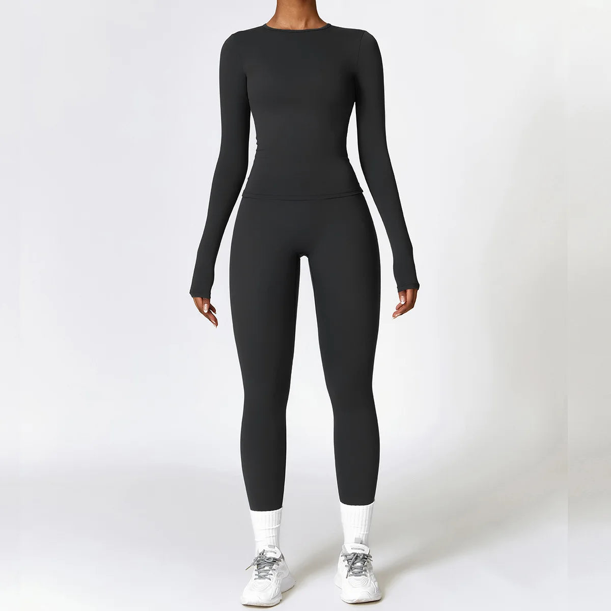 2/3PCS Yoga Set Women Workout Set Seamless Sportswear Gym Clothing Fitness Long Sleeve Crop Top High Waist Leggings Sports Suits