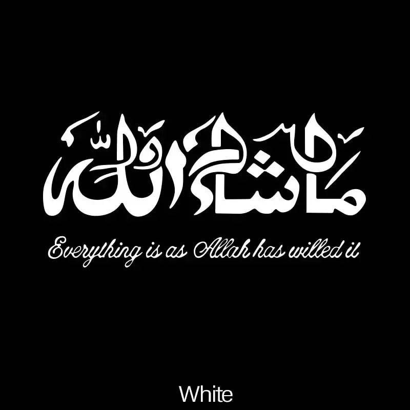 Masha Allah Art Creative Car Stickers Vinyl Decal Sticker Calligraphy Muslim Mural Wall Decor Sticker
