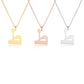 EUEAVAN Arabic Letter Pendant Necklace for Women Men Stainless Steel Arab Initial Alphabet Necklaces Lucky Amulet Muslim Jewelry