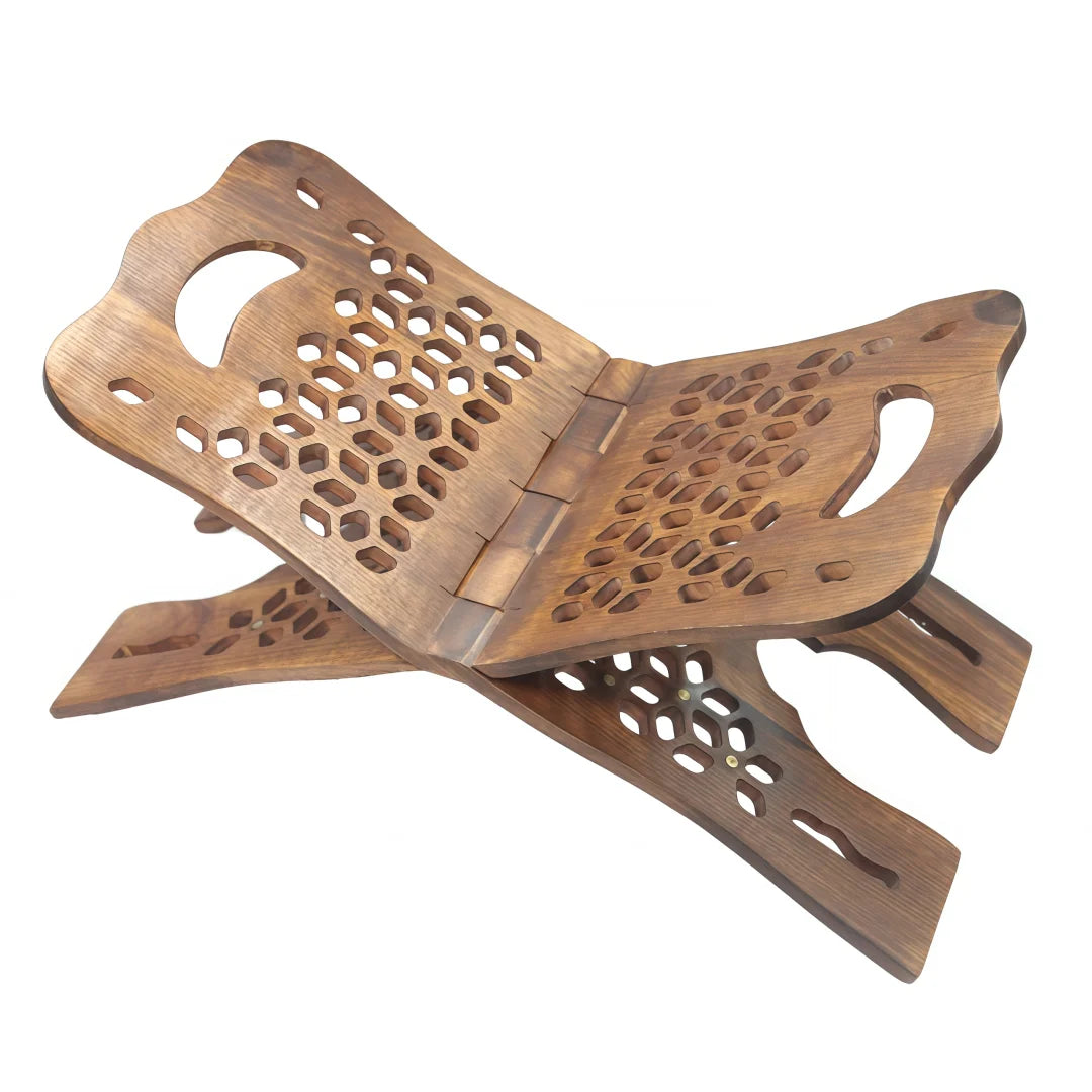 Muslim Al-Quran Handheld Book Stand Wooden Prayer Books Shelf for Koran Holy Bible Books Eid Ramadan Reading Shelf for Muslim