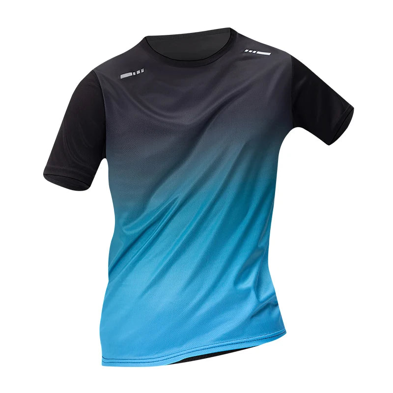 1/4 Pcs Men's Summer Fashion Printing Quick-drying Short-sleeved Youth Leisure Sports Fitness Breathable Top Middle-aged Loose T