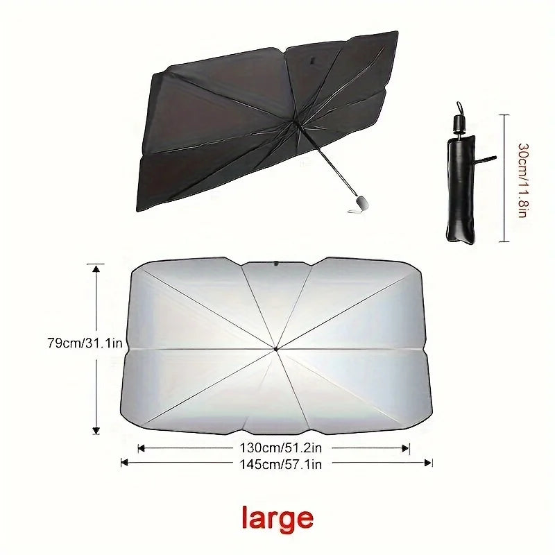 Car Sunshade Car Front Windshield Sunscreen Heat Shield (Umbrella Model) High Shade Car Sunshade Sun Shade for Car Windshield