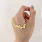 304L Personalized Name  Necklace for Women Custom Arabic Nameplate Gold Pendant Stainless Steel Jewelry Collier AYATUL KURSI